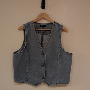 Reitmans Light Blue Denim Vest